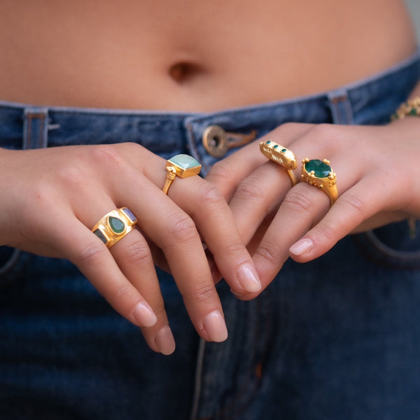 Green Aventurine Brahma ring