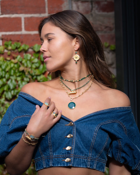 Green Onyx Jardin necklace