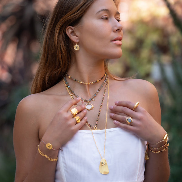 Multi Tourmaline Saffron necklace