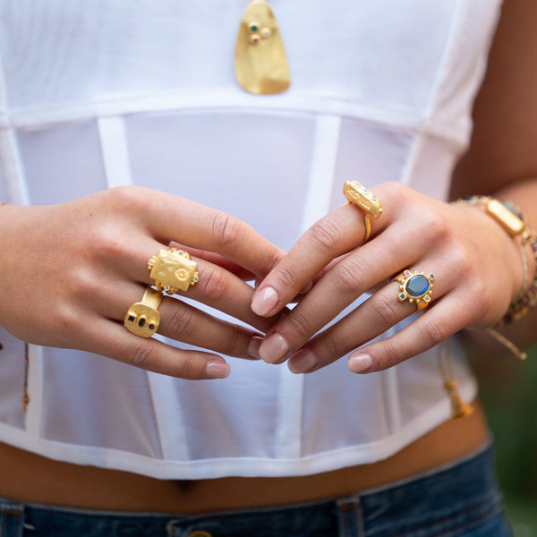 Cubic Zirconia Brahma ring