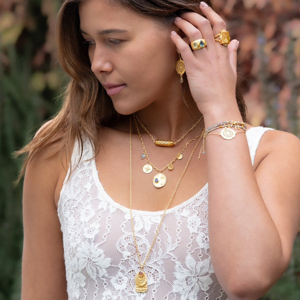 Cubic Zirconia Brahma necklace