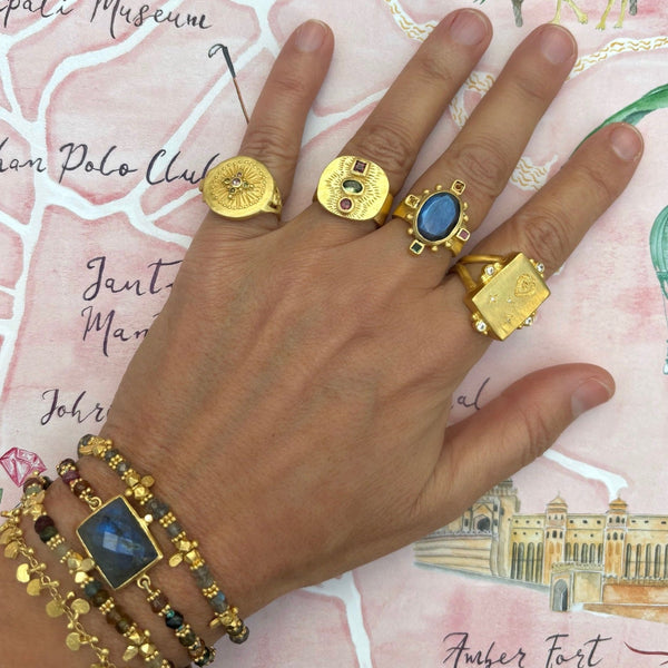 Multi Tourmaline Haveli ring