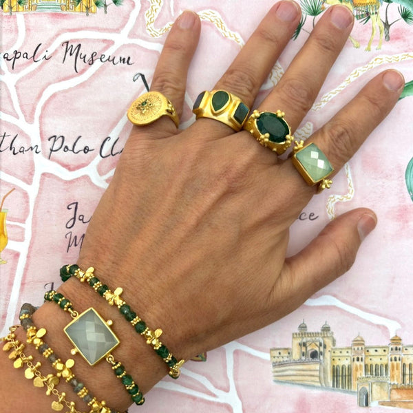 Green Aventurine Atlas ring