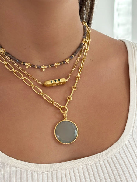 Labradorite Saffron necklace