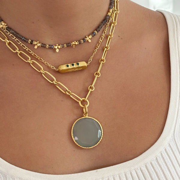 Aqua Chalcedony Jardin necklace