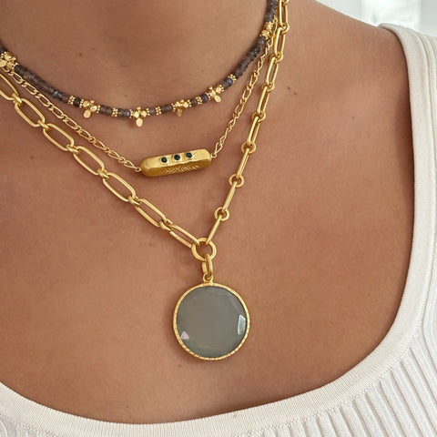 Aqua Chalcedony Jardin necklace