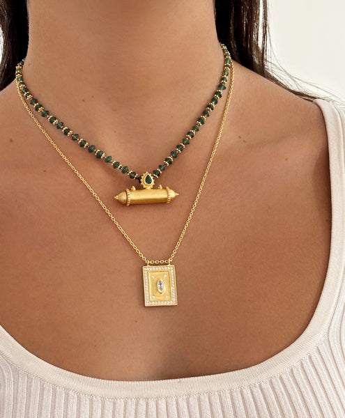 Green Aventurine Taj necklace