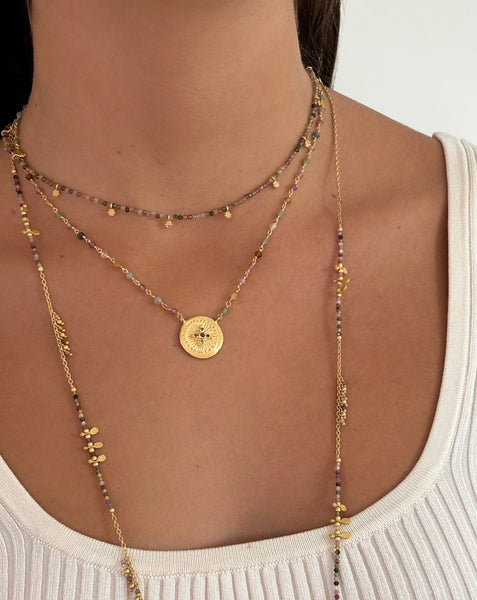 Multi Tourmaline Haveli necklace - PRE ORDER