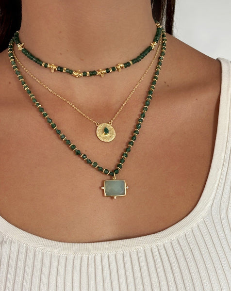 Green Aventurine Saffron necklace