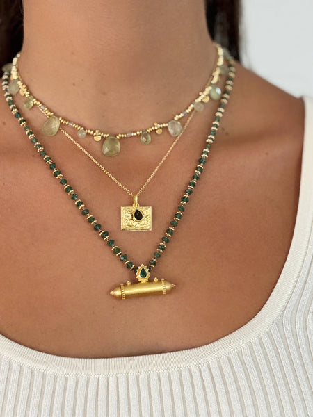 Green Aventurine Taj necklace