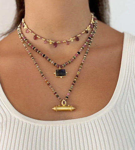 Multi Tourmaline Taj necklace