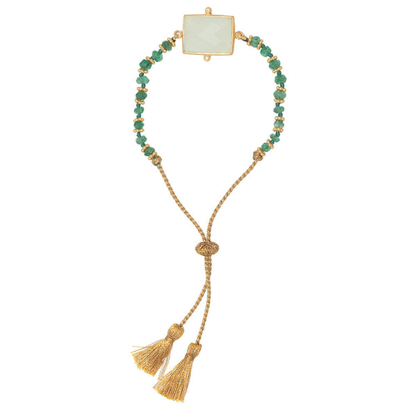 Aqua Chalcedony & Green Aventurine Kasbah necklace - PRE ORDER