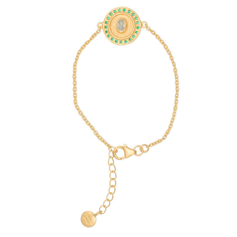 Aqua Chalcedony Mandala bracelet