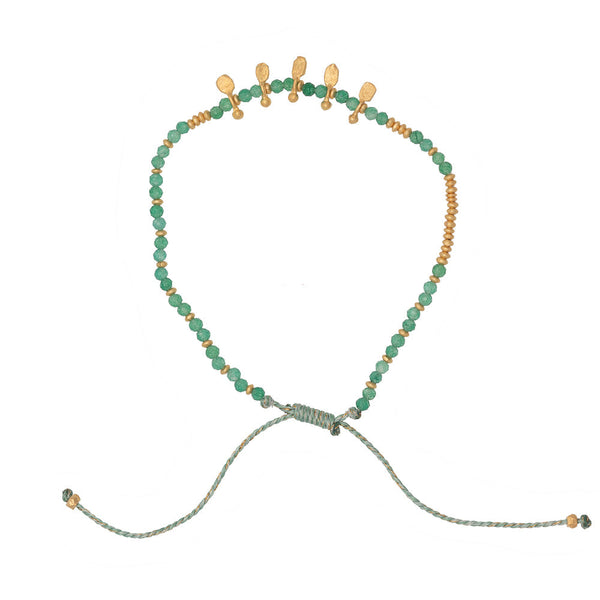 Adjustable Green Aventurine Beldi bracelet
