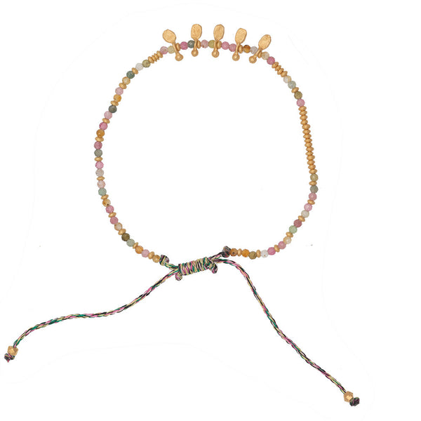 Adjustable Multi Tourmaline Beldi bracelet