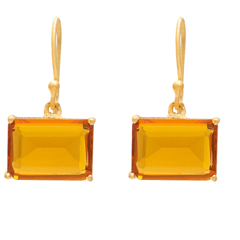 Citrine glass earrings - PRE ORDER