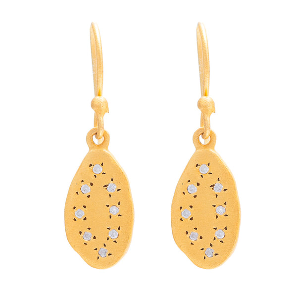 Small oval Cubic Zirconia earrings