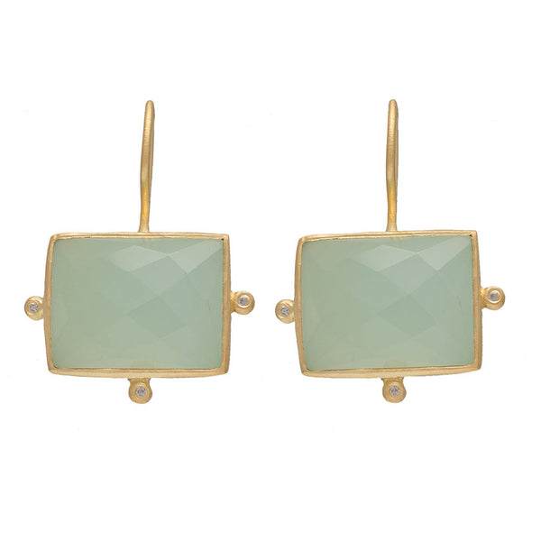 Aqua Chalcedony Kasbah earrings - PRE ORDER