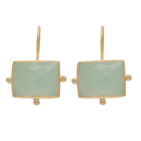 Aqua Chalcedony Kasbah earrings - PRE ORDER