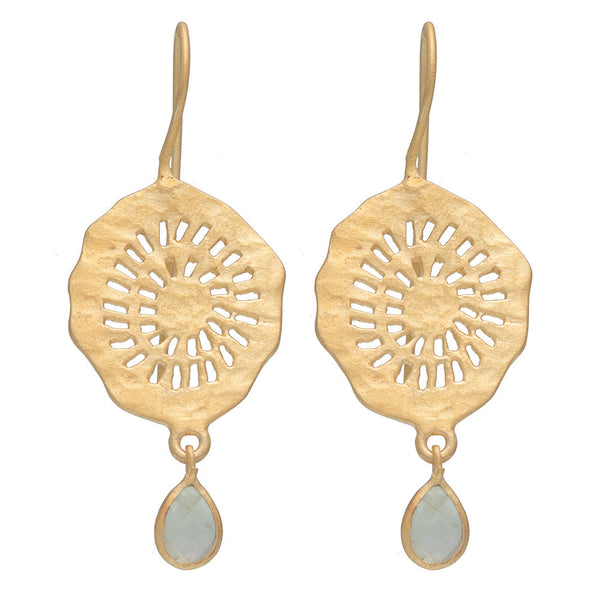 Prehnite Johari earrings