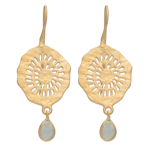 Prehnite Johari earrings