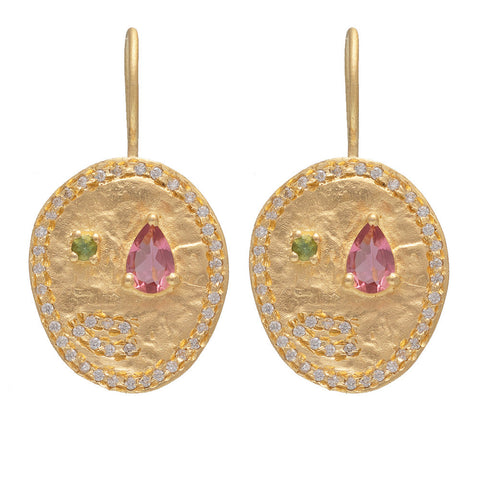Pink Tourmaline Alila earrings
