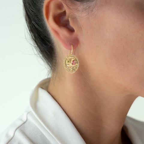 Pink Tourmaline Alila earrings