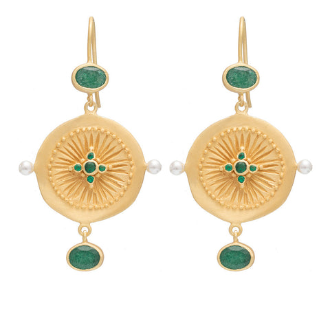 Green Zircon Haveli earrings