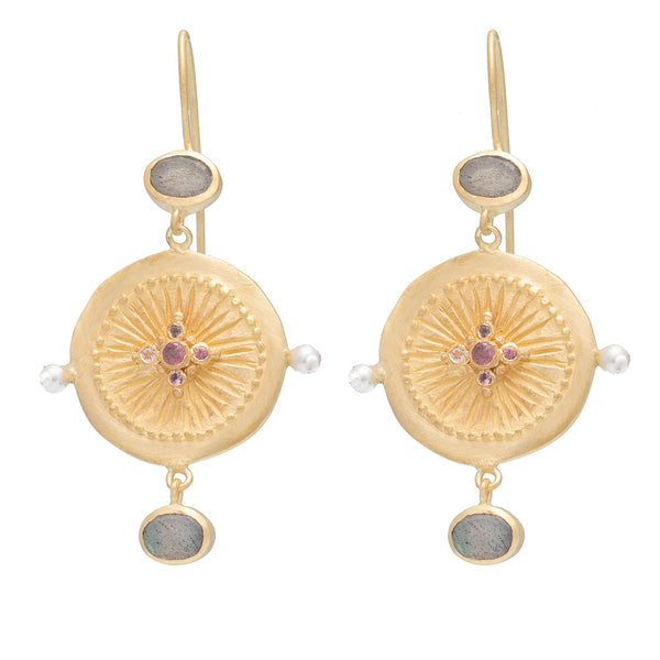 Multi Tourmaline Haveli earrings