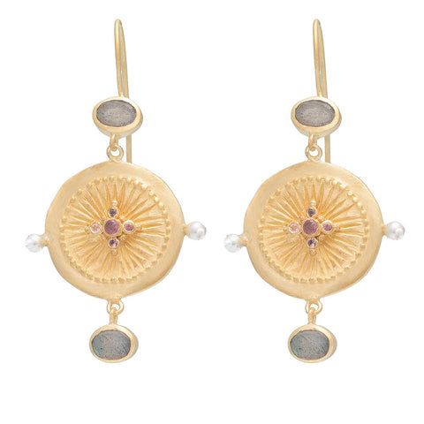 Multi Tourmaline Haveli earrings