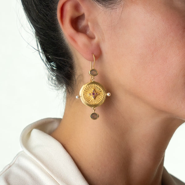 Multi Tourmaline Haveli earrings