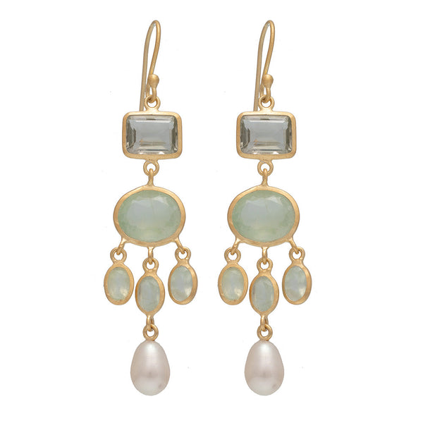 Prehnite Purani earrings