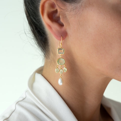 Prehnite Purani earrings