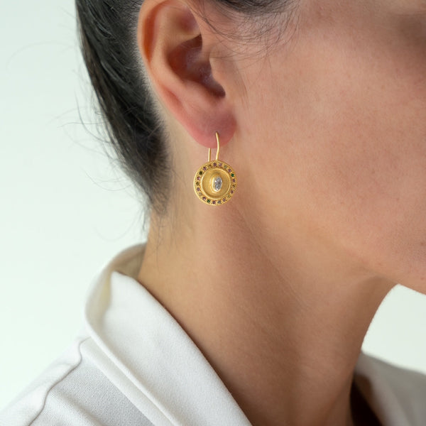 Cubic Zirconia Mandala earrings