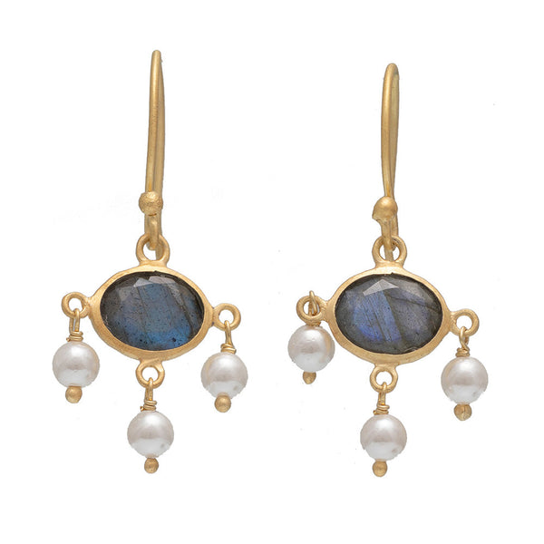 Labradorite Bapu earrings - PRE ORDER