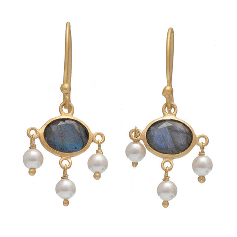 Labradorite Bapu earrings - PRE ORDER