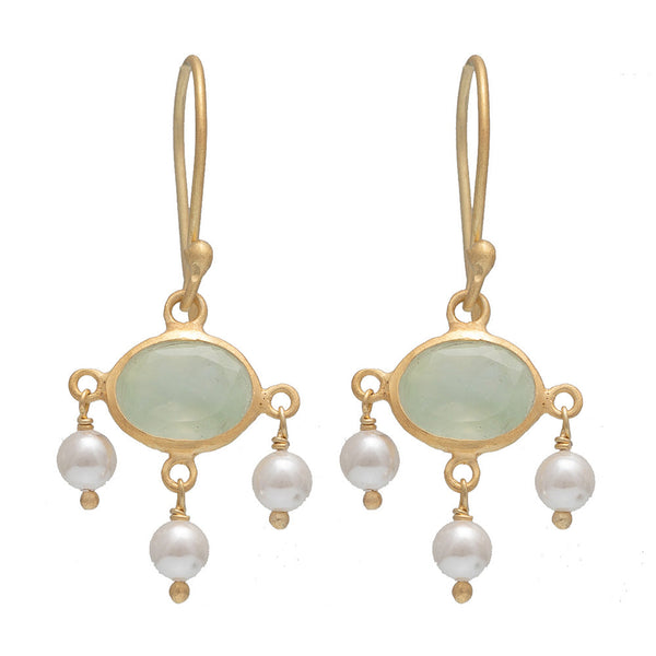 Prehnite Bapu earrings - PRE ORDER