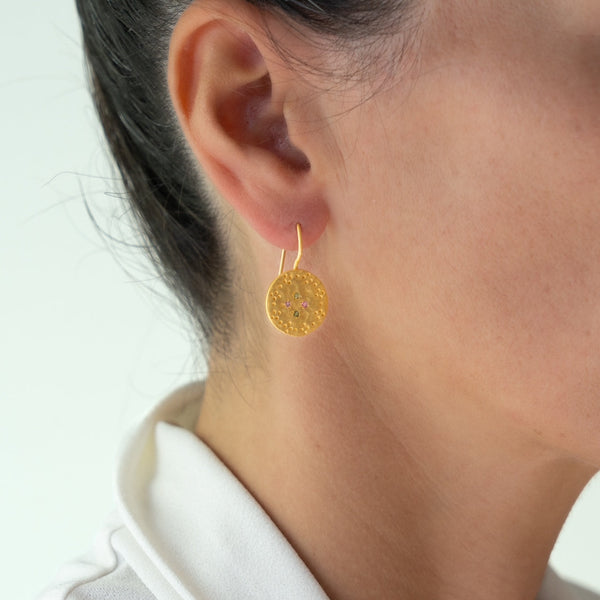 Multi Tourmaline Amber earrings - PRE ORDER