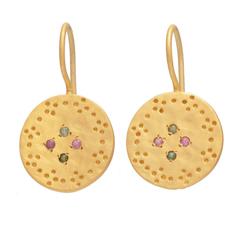 Multi Tourmaline Amber earrings - PRE ORDER