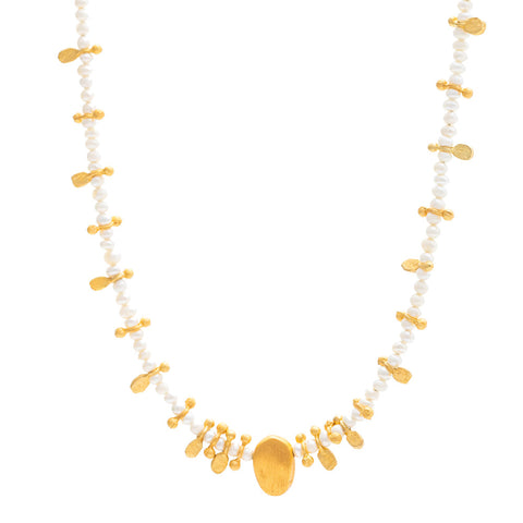 Pearl Gold Nugget necklace