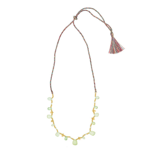 Prehnite Nehru necklace