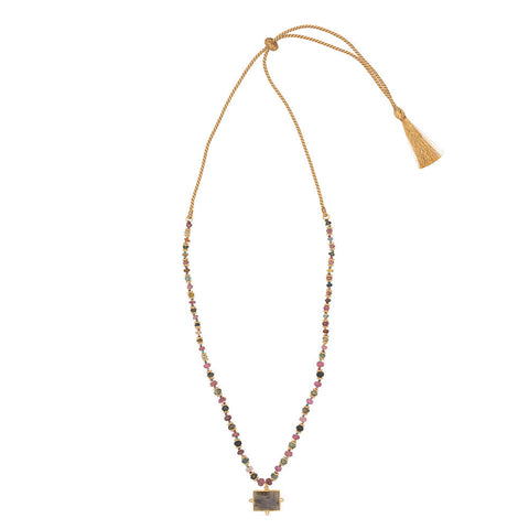 Labradorite & Multi Tourmaline Kasbah necklace