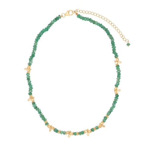 Green Aventurine Saffron necklace
