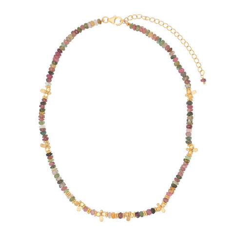 Multi Tourmaline Saffron necklace