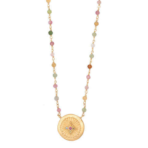Multi Tourmaline Haveli necklace - PRE ORDER