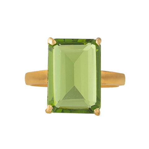 Peridot glass ring