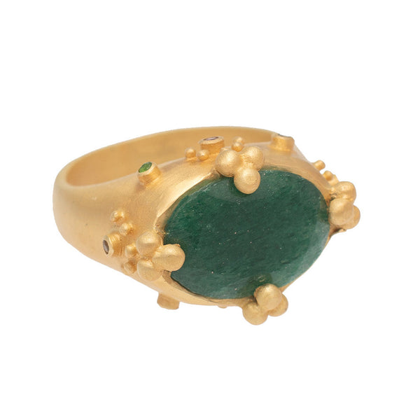 Green Aventurine Atlas ring