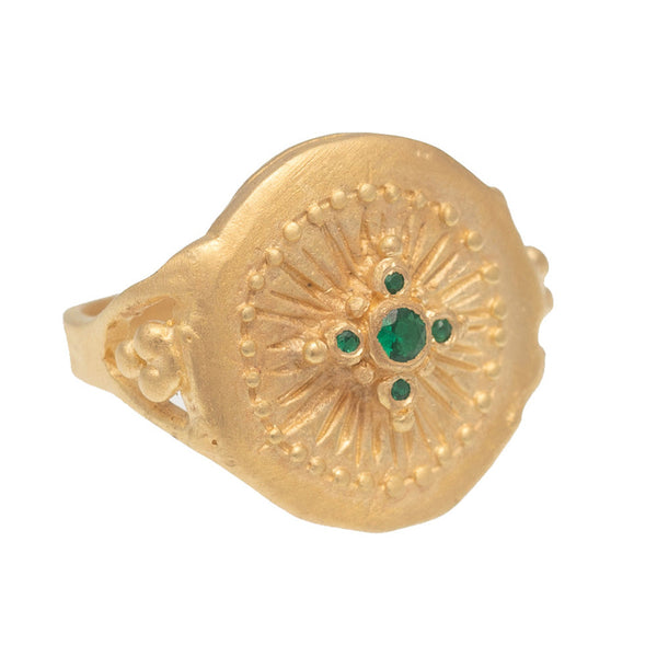 Green Zircon Haveli ring