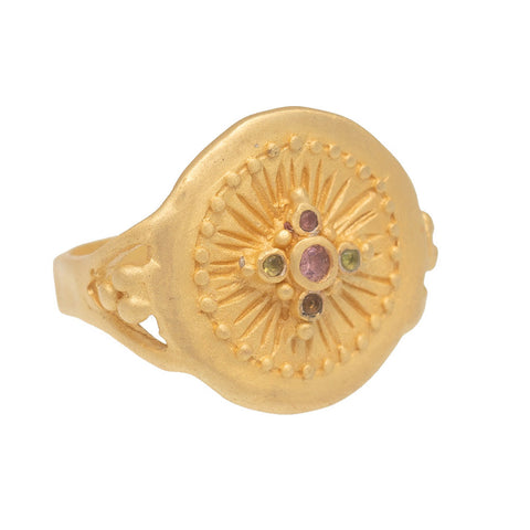 Multi Tourmaline Haveli ring