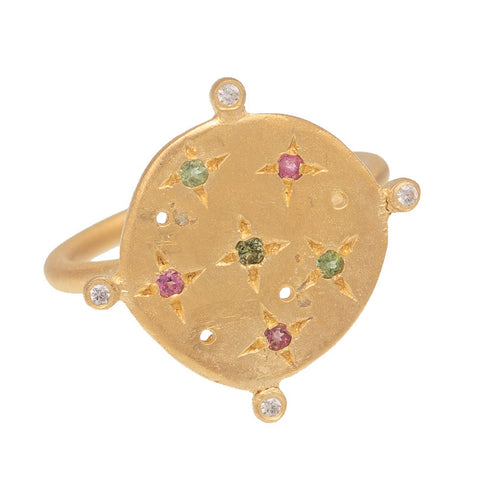 Multi Tourmaline Souk ring